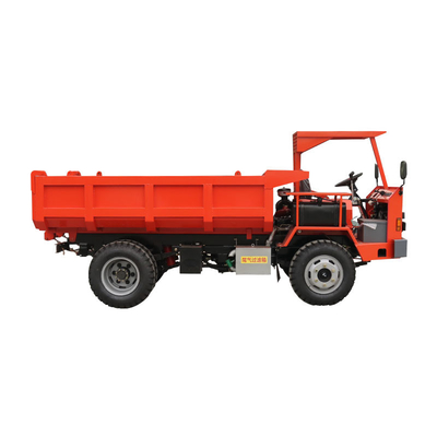 Camion à benne basculante à faible consommation de carburant de la roue motrice 4x2 camion à benne basculante rouge de 5 tonnes