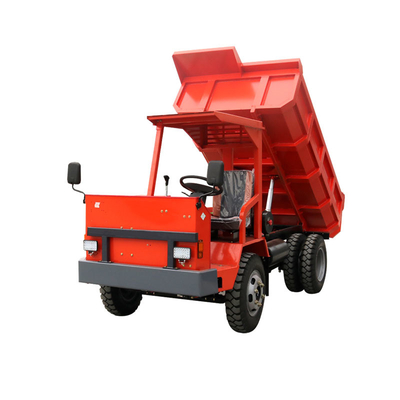Camion à benne basculante à faible consommation de carburant de la roue motrice 4x2 camion à benne basculante rouge de 5 tonnes