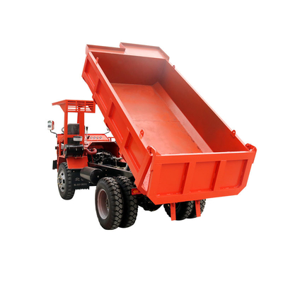 Camion à benne basculante à faible consommation de carburant de la roue motrice 4x2 camion à benne basculante rouge de 5 tonnes