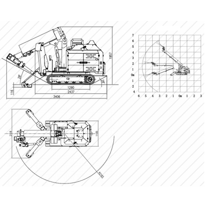 Mobile Nozzle Carrier Shotcrete Concrete Machine 11kw Energy Efficiency