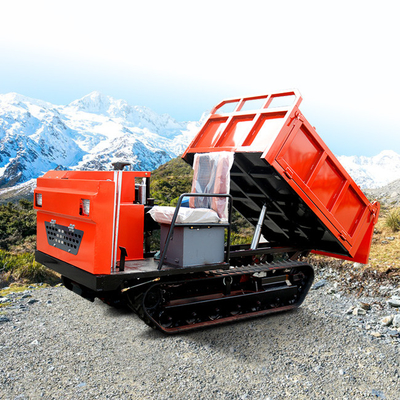 Customizable Tracked Mini Dumper Truck 2 tons Red Chang Chai Engine For Agriculture