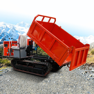 Customizable Tracked Mini Dumper Truck 2 tons Red Chang Chai Engine For Agriculture
