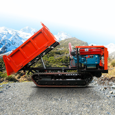 Customizable Tracked Mini Dumper Truck 2 tons Red Chang Chai Engine For Agriculture