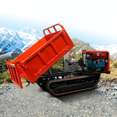 Customizable Tracked Mini Dumper Truck 2 tons Red Chang Chai Engine For Agriculture