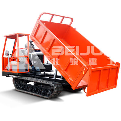 Flexible 6 ton Diesel Tracked Crawler Dumper Truck voor glad materiaal hanteren