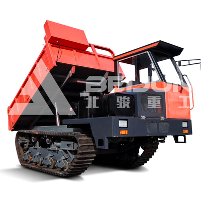 Rated Load 10 Ton Dumper Crawler Truck Hydraulic Engineering Rubber For Garden Transporter