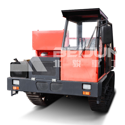 Rated Load 10 Ton Dumper Crawler Truck Hydraulic Engineering Rubber For Garden Transporter