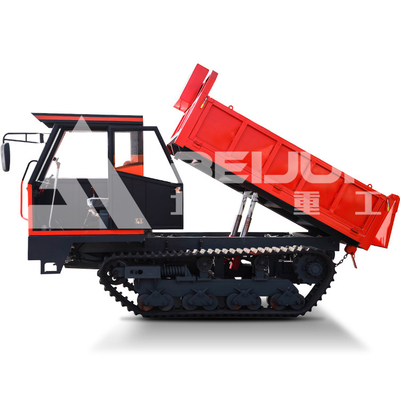Rated Load 10 Ton Dumper Crawler Truck Hydraulic Engineering Rubber For Garden Transporter